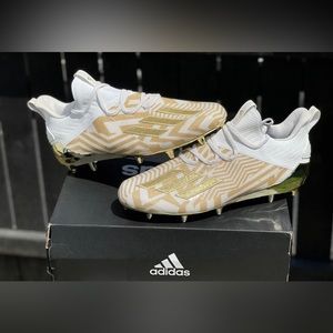 Adidas Adizero X Anniversary Football Cleats White Gold EF7919 Men's Size 13